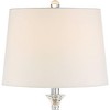 Vienna Full Spectrum Jolie 26" High Traditional Table Lamps Set of 2 WiFi Smart Socket Clear Crystal Living Room Bedroom Bedside Off-White Shade - 4 of 4