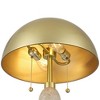 Possini Euro Design Possini Euro Chanterelle 24 1/2" Faux Stone Dome Table Lamp Set of 2 - 3 of 4