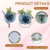 Unique Bargains Rose Wrist Corsage and Boutonnieres Fabric Adjustable Artificial Flowers 4 Pcs - 3 of 4