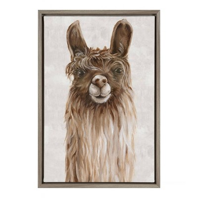  Amanti Art Framed Wall Art Print (33x41) Pyjama Llama