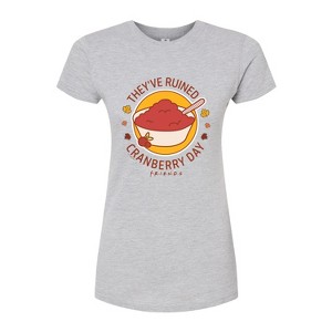 Women's - Friends - They've Ruined Cranberry Day Fitted Graphic T-Shirt - 1 of 4