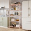 SEVOBAL Utility Storage Shelves Five Layer Display Stand Adjustable Feet for Home and Commercial Spaces, Pink, 29.92"*14.17"*7.08" - 3 of 4