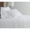 Cannon Queen 4pc Solid Percale Sheet Set White: 100% Cotton, 200 Thread Count, Includes 2 Pillowcases & Fitted Sheet - image 3 of 3