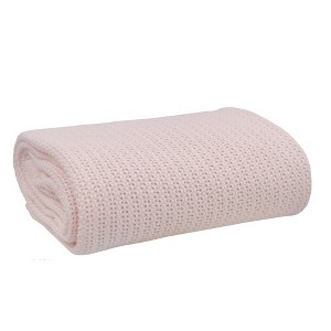 Living Textiles Baby Organic Celullar Baby Blanket - Rose Quartz - 1 of 4