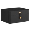Jewelry Box with Mirror - 2 - Layer Organizer, Travel Case. Removable Tray, 6.9 x 8.7 x 4.3 Inches, Ideal for Earring & Necklace Storage - 2 of 4
