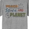 Positive Vibes Peace Love And Planet Men's Gray Heather T-Shirt - 2 of 3