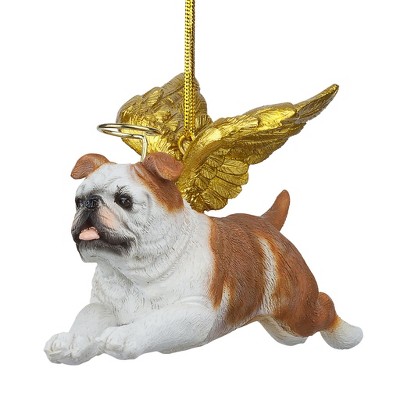 Design Toscano Honor the Pooch: Bulldog Holiday Dog Angel Ornament