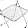 NicBex PC Plastic Folding Dining Chair with Steel Frame for Dining Room,Living Room,Balcony,Space Saving,White - 3 of 4