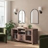 Merrick Lane Two-Drawer Engineered Wood Buffet Sideboard Cabinet with Open Shelf, Two Tempered Glass Cabinet Doors for Dining Room/Kitchen - 2 of 4