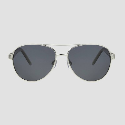 Women's Aviator Sunglasses with Polarized Lenses - A New Day™ Silver