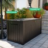 Infurnic Deck Boxes, Extra-Large Deck Box with Lockable Storage, Waterproof Outdoor Storage Box for Patio Garden Pool, Black, 61"*28.4"*29" - 3 of 4