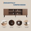 Modern TV Stand For TVs Up to 75", Wooden Entertainment Center with Open Shelves, Media Console Table with Adjustable Shelf for Living Room - 4 of 4
