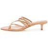 Journee Collection Womens Lettie Tru Comfort Foam Open Toe Kitten Heel Pumps Tan 11 - 2 of 4