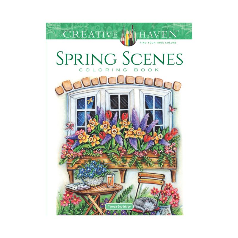 Creative Haven Spring Scenes Coloring Book - (Adult Coloring Books: Seasons) by  Teresa Goodridge (Paperback), 1 of 2