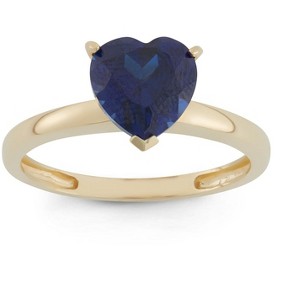 Designs By Gioelli 10K Yellow Gold Heart Gemstone Solitaire Ring - 1 of 3