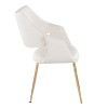 LumiSource Set of 2 Curvo High Back Upholstered PU Chair - 3 of 4