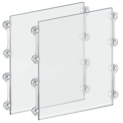 Azar Two Sided Acrylic Sign Holder With Suction Cup Grippers (106686) :  Target