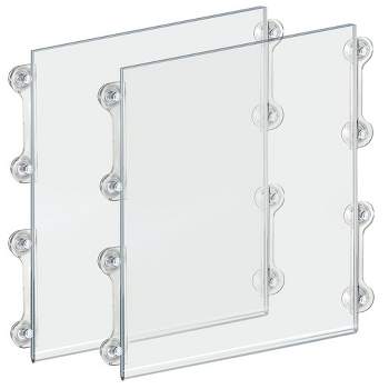 Azar Two Sided Acrylic Sign Holder with Suction Cup Grippers (106686)