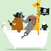 Girl's Design By Humans The pirate ship By radiomode T-Shirt - 2 of 3