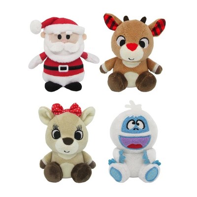 Rudolph the Red-Nosed Reindeer 4.75" Inch Mini Jingler Assortment Stuffed Animal Plush Set
