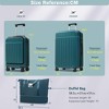 NAYSAYE Front Opening Luggage Set 3 Piece Hardside Carry On USB Port Expandable Suitcase TSA Lock, Dark Green, 15.7"*10"*25.39" - 3 of 4