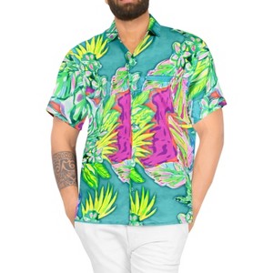 HAPPY BAY Mens Hawaiian Shirts Short Sleeve Button Down Shirt Men's Casual Shirts Vacation Aloha Beach Summer Shirts for Men Funny - 1 of 4