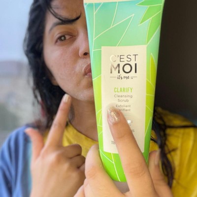 C'est Moi Clarify Cleansing Scrub | Gentle Facial Cleanser, Exfoliating  Scrub, Works on Delicate & Sensitive Skin, Clinically Tested Non-Toxic