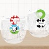 Big Dot of Happiness Farm Animals - Barnyard Baby Shower or Birthday Party Paper Beverage Markers for Glasses - Drink Tags - Set of 24 - 3 of 4