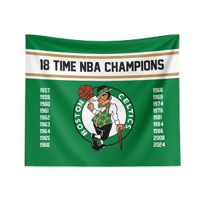 NBA Boston Celtics 2024 NBA Multi Champs 18 Banners Washable Rug 20 x 32 inches - 1 of 4