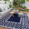 Outsunny Outdoor Patio Rug, Large Camping Carpet with Carrying Bag, Waterproof Plastic Straw, Reversible, Gourd Border - 2 of 4