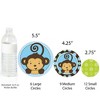 Big Dot of Happiness Blue Monkey Boy - Baby Shower or Birthday Party Giant Circle Confetti - Party Decorations - Large Confetti 27 Count - 3 of 4