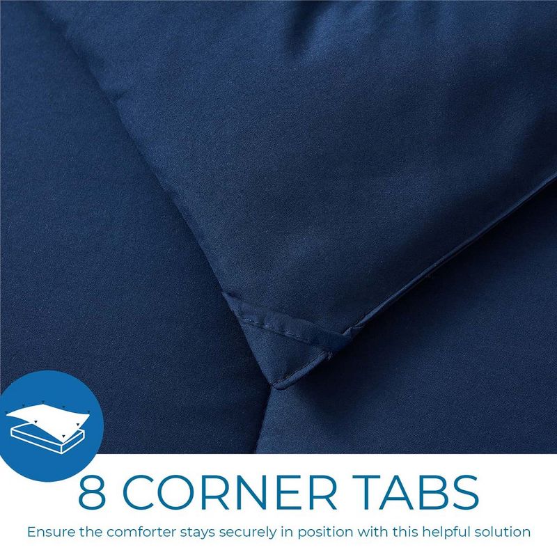 Nestl Premium Quilted Down Alternative Comforter with Corner Tabs, All Season Comforter Duvet Inserts, 4 of 10