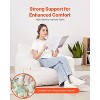 VEVOR Bean Bag Chair, 3 feet Bean Bag Chair with Soft Armrests and Storage Pocket, 25D Memory Foam Filled with Soft Teddy Velvet Cover, White - 4 of 4
