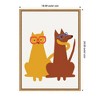 Kate & Laurel All Things Decor 18"x24" Sylvie Farm Cat Dog Framed Canvas by Hannah Beisang Natural - 3 of 4