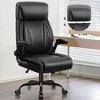 KERDOM Leather Office Chair, Big and Tall Office Chair Executive Breathable PU Computer Chair with Lumbar Support, Black - 4 of 4