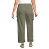 Lands' End Women's Chino Mid Rise Straight Leg Cargo Ankle Pants - 2 of 4