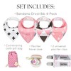 Dodo Babies Baby Bandana Drool Bibs For Girls + 2 Pacifier Clips + Pacifier Case in a Gift Bag, Pack of 4 Premium Quality - 3 of 4