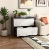 AOBABO 2 Drawer Wide Lateral File Cabinet with Lock, Suitable for Home Office School Hanging Files Letter/Legal/F4/A4 Size,Required-Assembly - 3 of 4