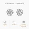 Gilded Lab-Grown Diamond 7 Stone Flower Earrings in 925 Sterling Silver & 14KT Yellow Gold-Plated Silver | 1/4, 1/2, 1, 2 Carat Total Weight - 2 of 4