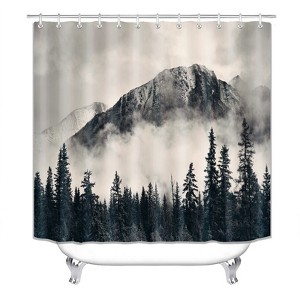 Mountains And Fog Shower Curtains for Bathroom Waterproof Fabric Bath Curtain Durable Soft Stylish Bathroom Decor 72x72 Inch - 1 of 1