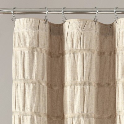 Waffle Striped Woven Cotton Shower Curtain Lush Décor Target