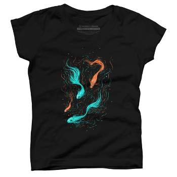 Girl's Design By Humans Neon Float By StevenToang T-Shirt