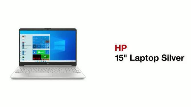 HP 15.6&#34; Laptop - Intel Core i3 - 8GB RAM Memory - 256GB SSD Storage - Windows Home in S mode - Silver (15-dy2035tg), 2 of 14, play video