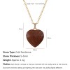 Natural Stone Heart Gemstone Healing Crystal Pendant Lucky Blessing Energy Necklace for Women Men - 4 of 4