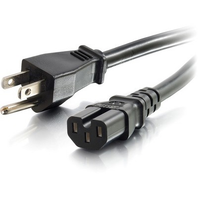 C2G 6ft 14AWG 125 Volt Power Cord (NEMA 5-15P to IEC C15) - For Network Device - 14 Gauge - 125 V AC - Black - 6 ft Cord Length