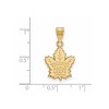 Black Bow Jewelry 14k Yellow Gold Plated Sterling Silver Toronto Maple Leafs NHL Medium Pendant - 2 of 3