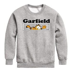 Boys' - Garfield - Garfield Panel Logo Graphic Long Sleeve Fleece Sweatshirt - 1 of 4