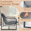 1 pc Sling Accent Chair - Metal Framed Living Room Chair with Removable Cushioning, Easy Assembly, Portable, for Courtyard, Balcony, Bedroom - 4 of 4