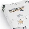 Sweet Jojo Designs Boy Changing Pad Sheet Airplane Green and Blue - 4 of 4