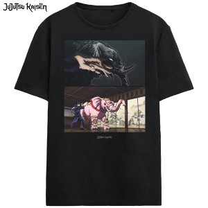 Jujutsu Kaisen Megumi Screenshots Adult Black Crew Neck Short Sleeve T-shirt - 1 of 2